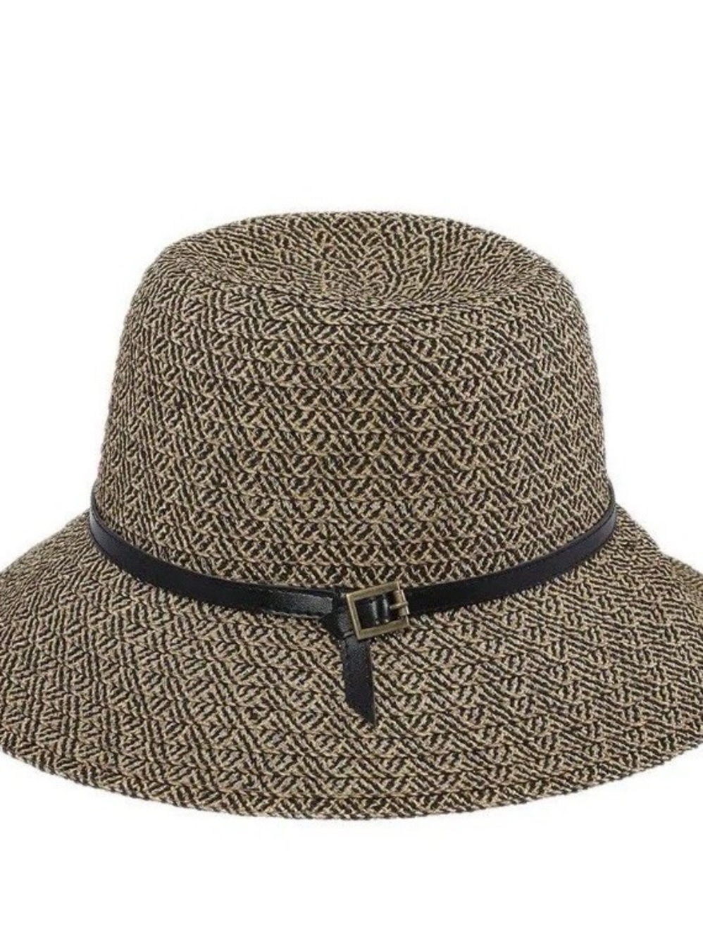 San Diego Hat Company NWT Women’s SPF 50+ Ultra Braid Bucket Hat Tan Black